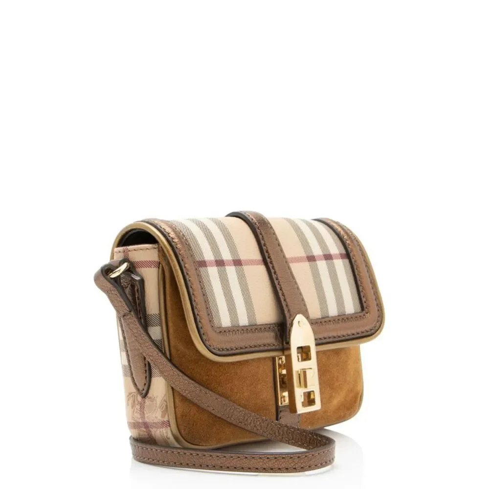 Burberry Haymarket Check Berkeley Mini Crossbody - Picture 2 of 12